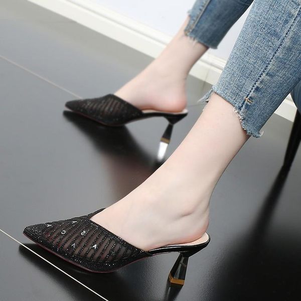 

sandals small 2021 high heel for women to wear in summer, Black