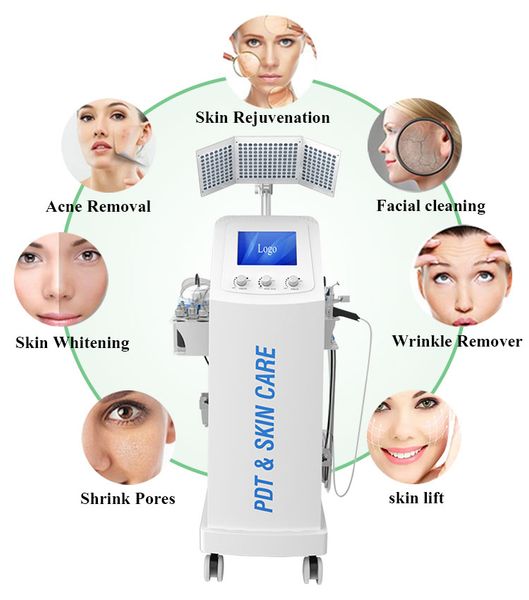 

11 in 1 hydro microdermabrasion diamond dermabrasion blackhead remover oxygen jet peel facial skin care pdt led inject hydra for spa use bea