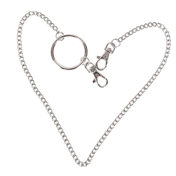 

belts 1pcs 65cm long rock punk trousers hipster key chains street big ring chain pant jean keychain hiphop accessories, Black;brown