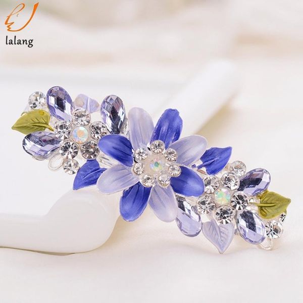 

hair clips & barrettes retro flowers crystal alloy oil clip accessories rim for women hairpin shape top, Golden;silver