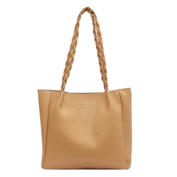 

evening bags 2021 arrivals women's pu leather shoulder solid color flowers strap simplicity large capacity tote bag