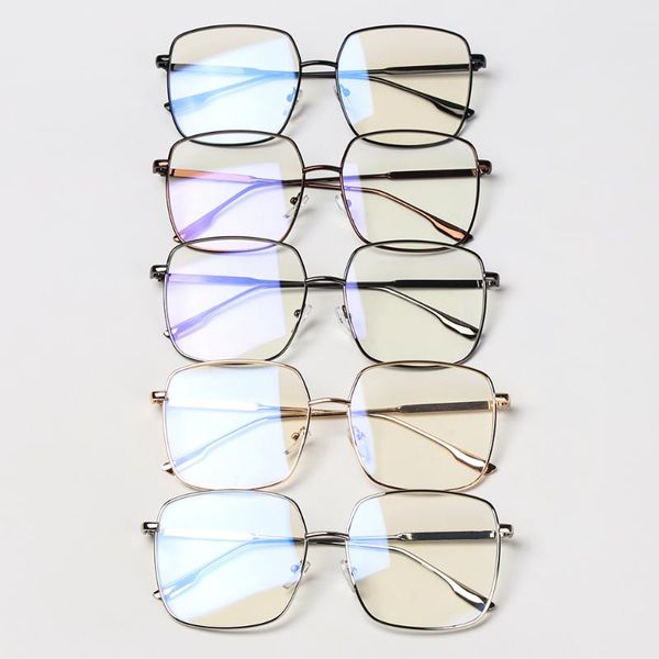 

fashion sunglasses frames vintage women metal square clear glasses oversized frame optical eyeglass spectacles eyeglasses, Black