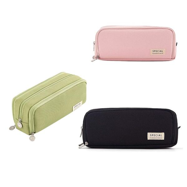 

pencil bags angoo case 3 compartment pouch pen bag for school teen girl boy men women