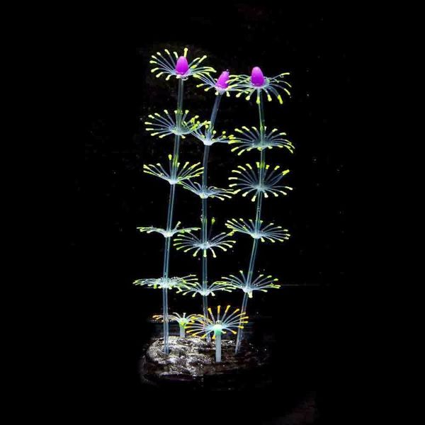 

colors non-toxic artificial simulation coral plant aquarium fish tank landscaping flower dynamic decoration clean up fine dirt decorations