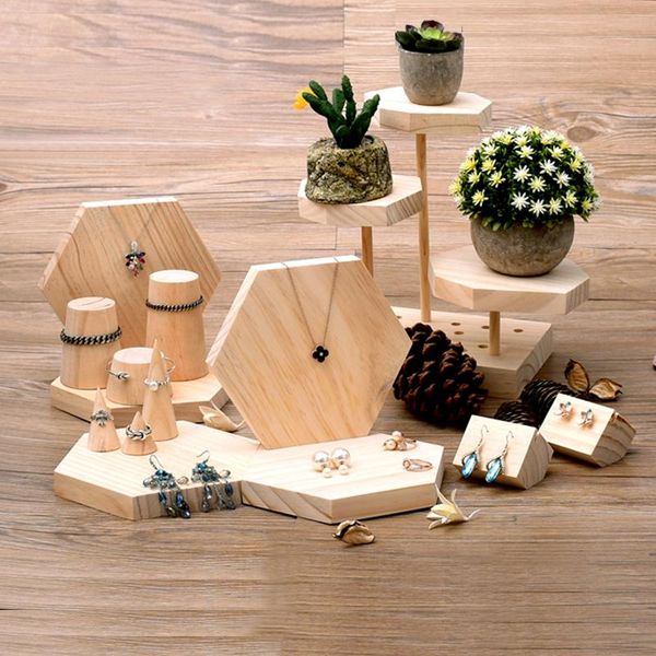 

jewelry pouches, bags pointed display holder wood ring bracelets pendant necklace earrings jewellery stand, Pink;blue
