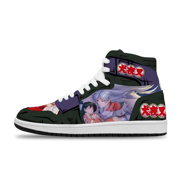 

japanese anime cartoon inuyasha diy customized sport non-slip leisure shoes for man trend sports shoes554d