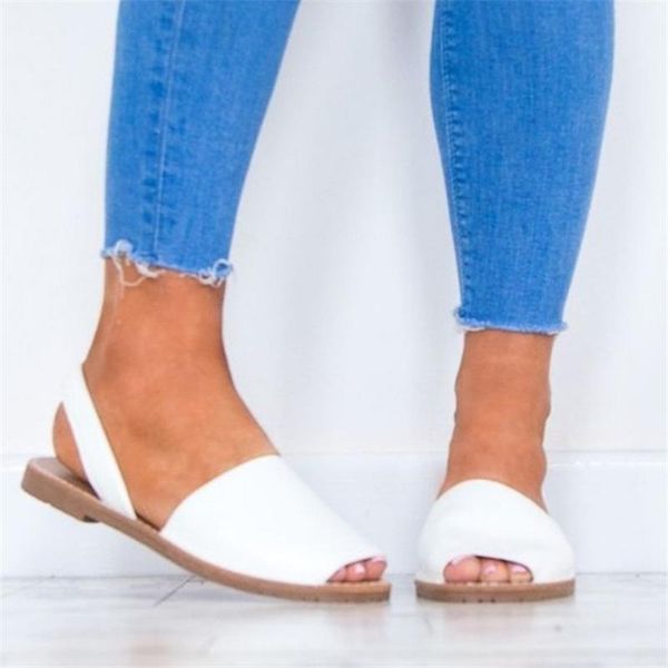 

women fashion sandals open toe slippers summer shoes plus size 35-43 woman soft bottom flats, Black