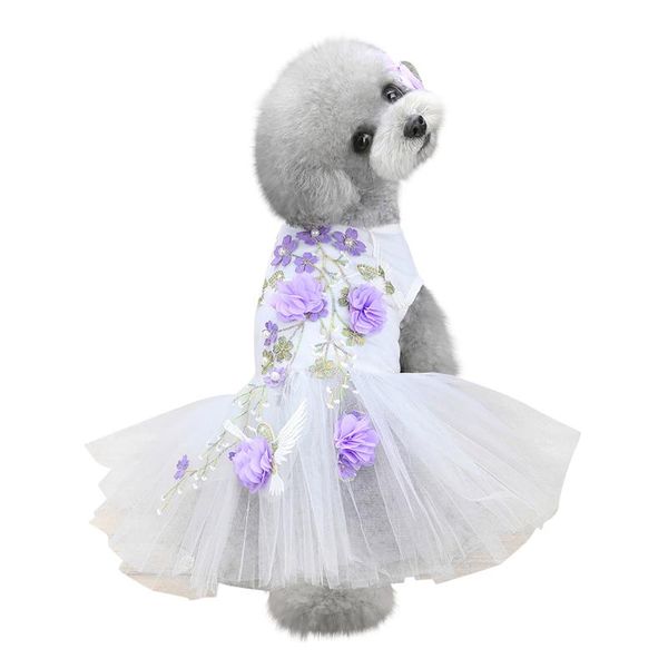 

pet dresses multi leaf flower skirt dog costume for small dogs cats chihuahua wedding dress party clothes cat costumes