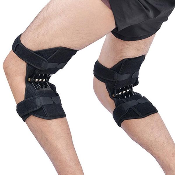 

elbow & knee pads 1/2pcs joint support breathable non-slip power lift powerful rebound dropshiping pad, Black;gray