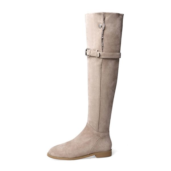 

boots taoffen woman chunky heel winter ankle zipper casual motorcycle platform round toe shoes size 34-431 q1sd, Black