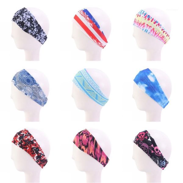 

fashion hair accessories european american style headband ladies multi-color printing optional sports1