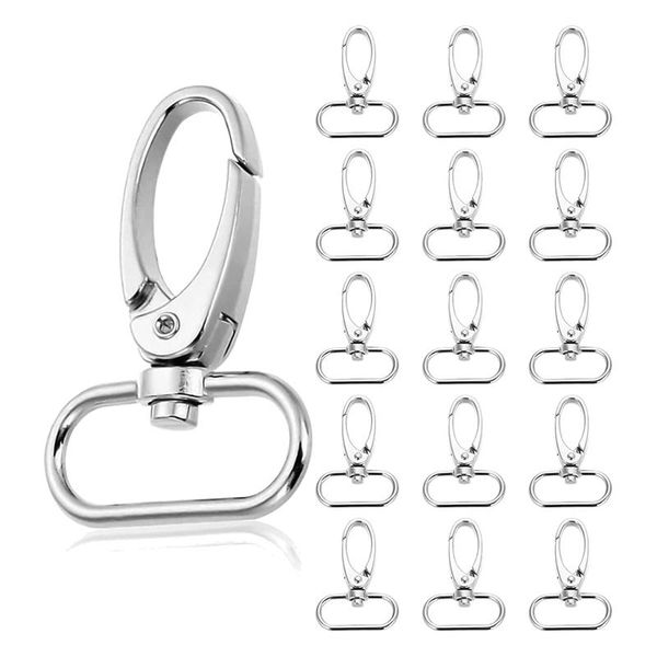 

hooks & rails 30 pcs keychain d-rings snap hook lobsterswivel keyring clasp swivel 360 degree rotatable for lanyard crafts