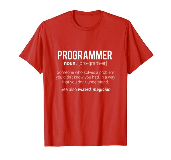 

funny programmer meaning t-shirt - programmer noun defintion, White;black
