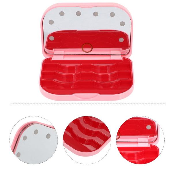 

false eyelashes eyelash case led storage box organizer mirror