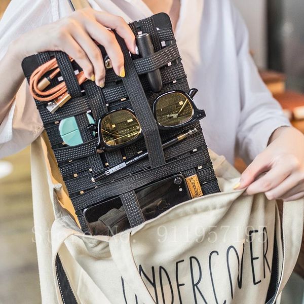 

storage bags lopper aluminum light potable elastic diy grid integrated electronic accessories cables organizer travle home