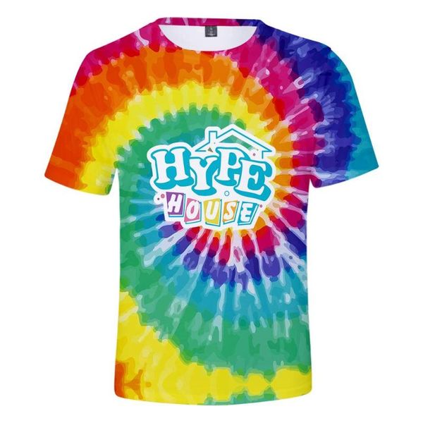 

men's t-shirts t shirt the house harajuku 3d tie dye printed tee men women summer, White;black