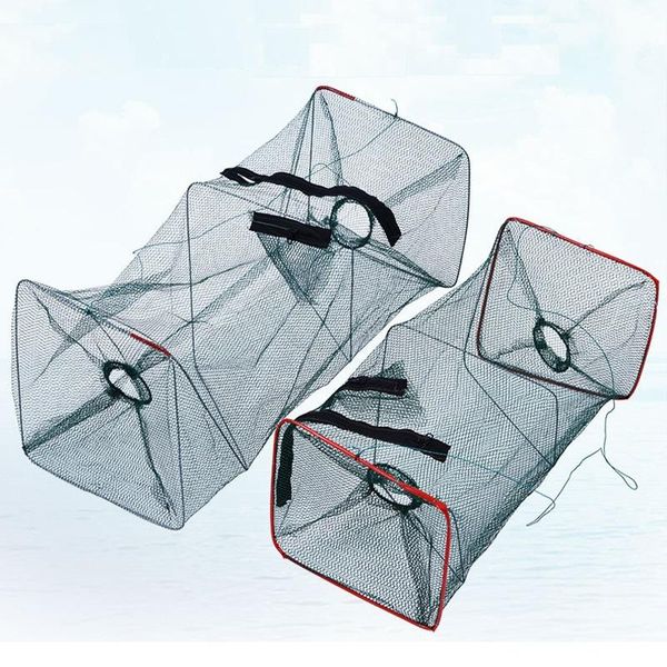 

portable simple fishing net trap foldable fish cage shrimp crab accessories box