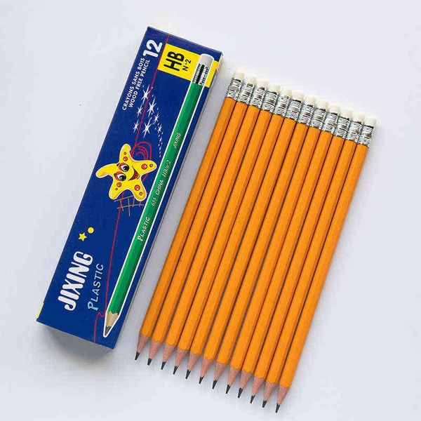

luxury pencils poplar hb with leather head 3.0 intermediate core seven inch student coloring drawing pencil