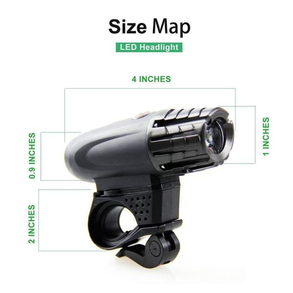 

rechargeable bright led bicycle bike front headlight and rear tail light set lights