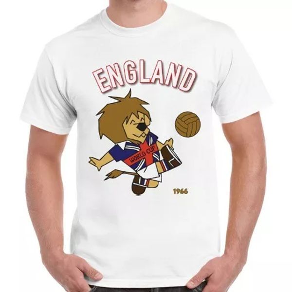 

england 66 world cup football logo mascot cool ideal gift t shirt 2416, White;black