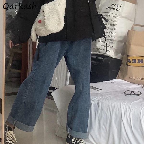 

baggy jeans women spring summer denim trousers retro fashion chic korean style harajuku all-match high waist casual cool ulzzang women', Blue