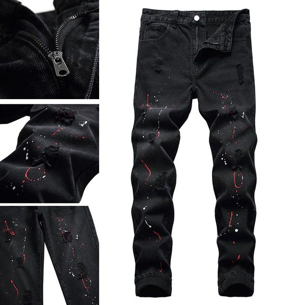 

men's jeans summer men's pants trendy brand straight casual 2021, Blue