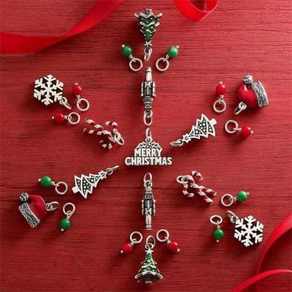 

charms christmas for necklaces braceletd diy jewelry making accessories stainless steel cute snowflake socks elk hat pendants, Bronze;silver