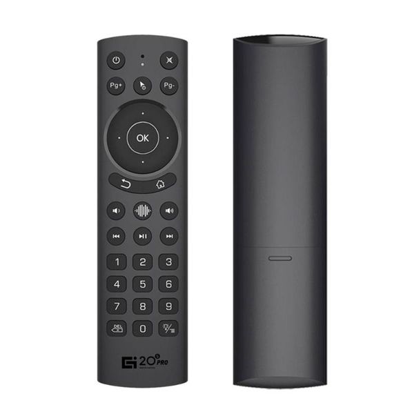 

pro 2.4g wireless smart voice backlit air mouse gyroscope ir learning google assistant remote control for android tv box controlers