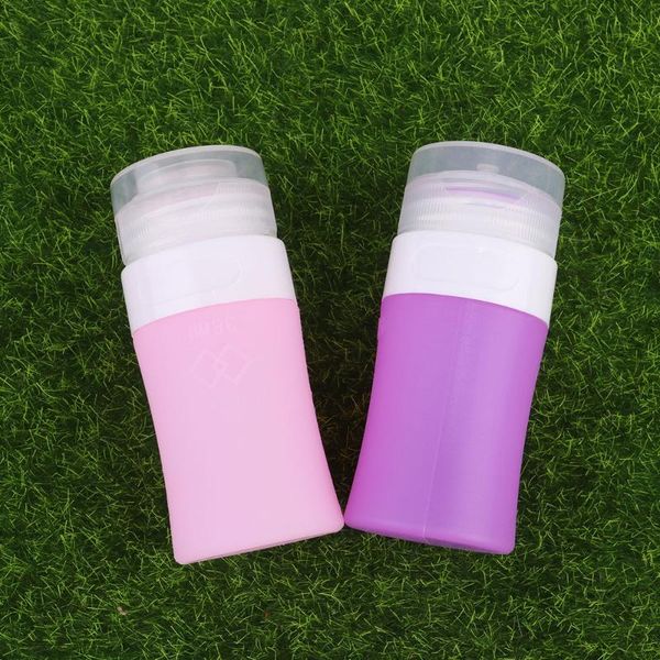 

4pcs silicone subpackaging bottles makeup liquid soap dispenser