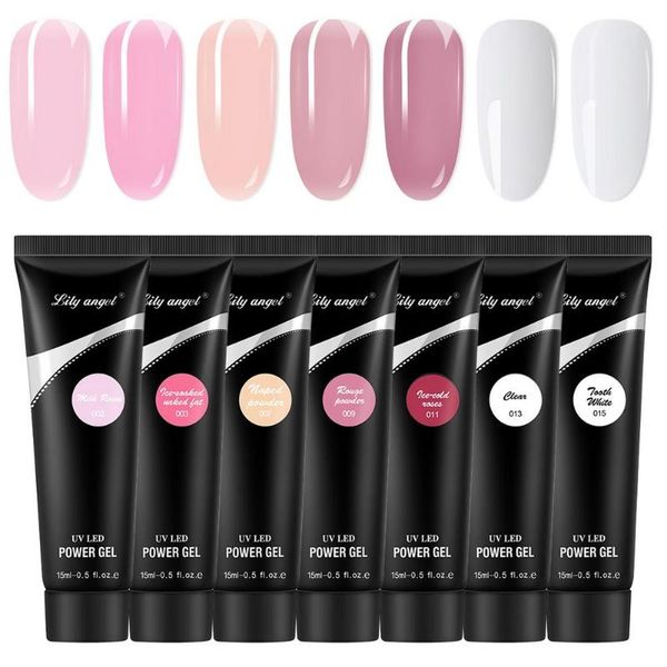 

nail gel extension glue set odorless crystal model, Red;pink