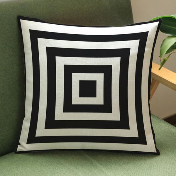 

geometrics sofa cushion covers black square maze design linen throw pillowcase europe nordic pillow cushion/decorative