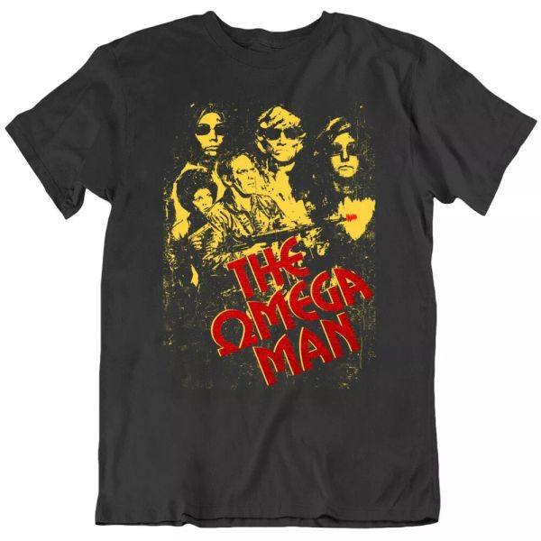 

omega man charlton heston 70s classic movie fan t shirt, White;black