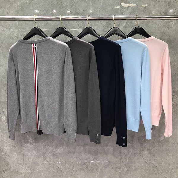 

men's sweaters fashion 2021 brand men slim fit o-neck pullovers clothing back striped wool cotton autumn winter casual coat, White;black
