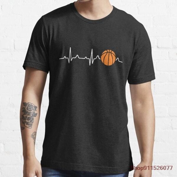 

men's t-shirts basketball heartbeat t shirt tee summer 3d printed tshirts short sleeve tshirt men/women t-shirt, White;black