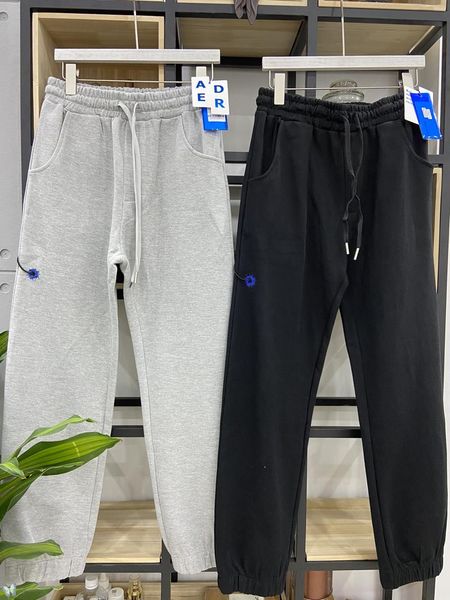 

men's pants ader error sweatpants striped men women terry adererror fashion inside tag trousers, Black