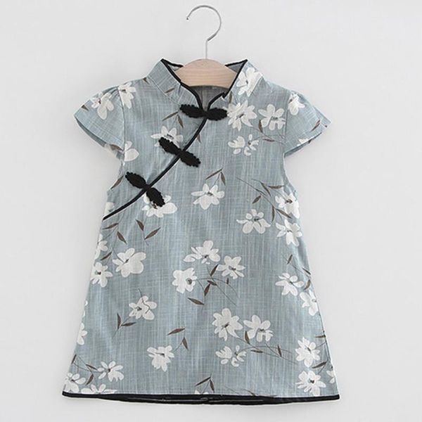 

girl's dresses 50# summer 2021 toddler kids baby girl floral midi dress casual princess party clothes 1t-5t flower, Red;yellow