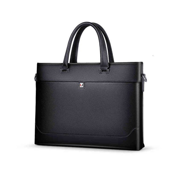 

king paul men's briefcase leather handbag business office computer