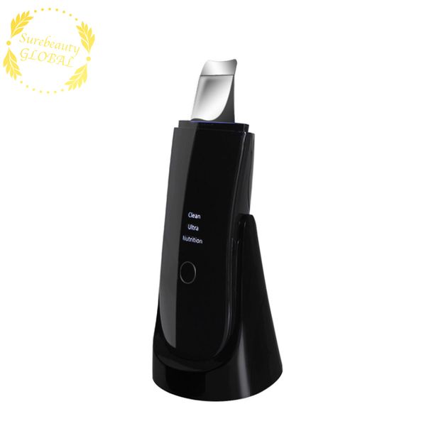 Ultrasonic Skin Scrubber Profunda Limpeza Rosto Sujo Acne Removedor Vibrando Facial Limpeza Limpeza Skatula Spatula Pequeno Dispositivo de Instrumento de Beleza