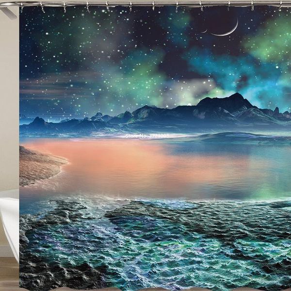 

shower curtains digital print curtain polyester waterproof and mildew proof with hook for home decor