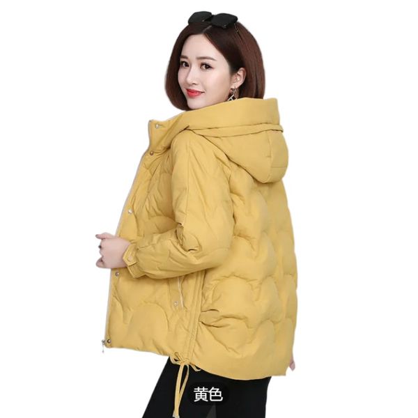 

short winter jacket women parka coat warm thick down cotton female loose hooded outerwear, Black