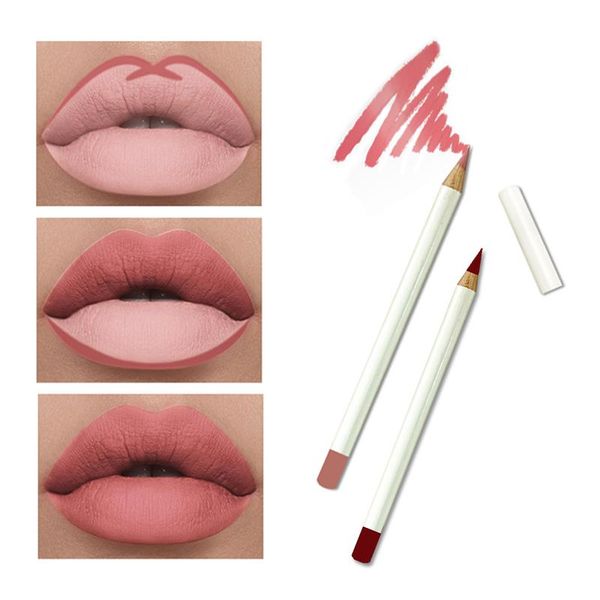 

lip pencils 24 colors matte waterproof liner private label smooth lines high pigmented multi-purpose eyebrow pencil and eyeliner
