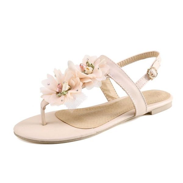 

oversized personalized floral sandals summer flat ladies women shoes woman, Black