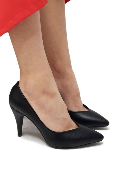 

she black dull stiletto dress shoes