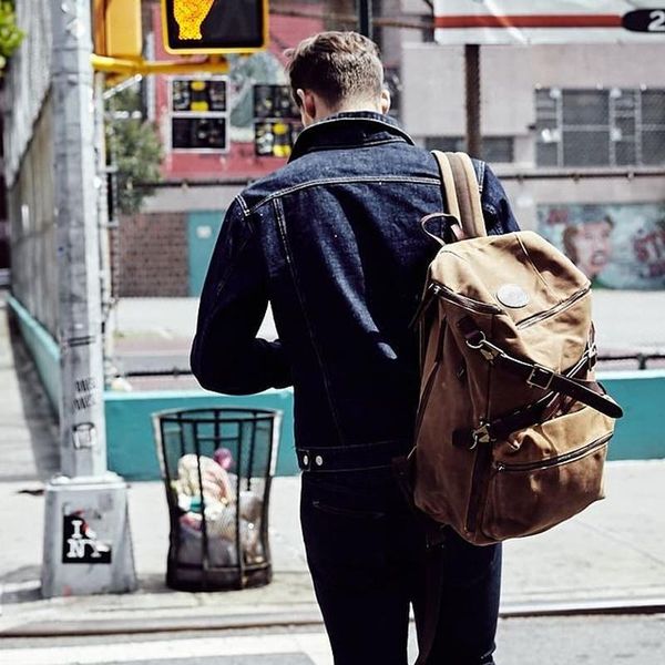 

backpack motorcycle riding waxed canvas men large waterproof travel mochila knapsack bag