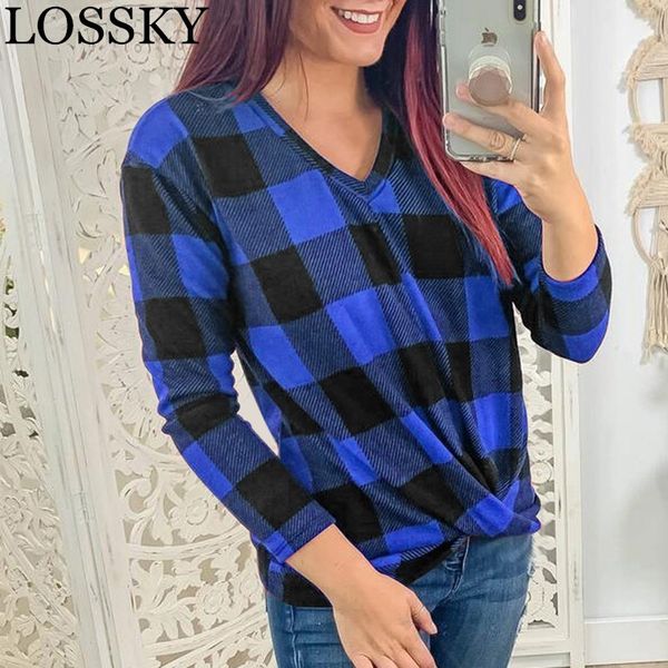 

plus size 5xl plaid print long sleeve blouse women casual v neck autumn loose womens and blouses fall blusa feminina shirts 210520, White