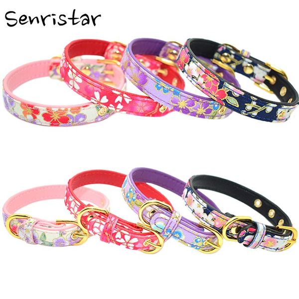 

cat collars & leads leather kawaii collar solid fancy fashion pet for small dogs cute safety puppy dog necklace women