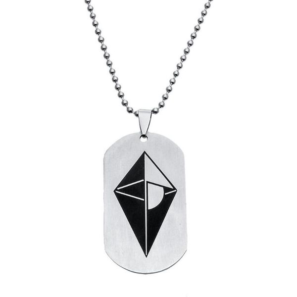 

games no man's sky stainless steel link necklace for male letter neckless anime neclace colar bijoux jewelry drop pendant necklaces, Silver