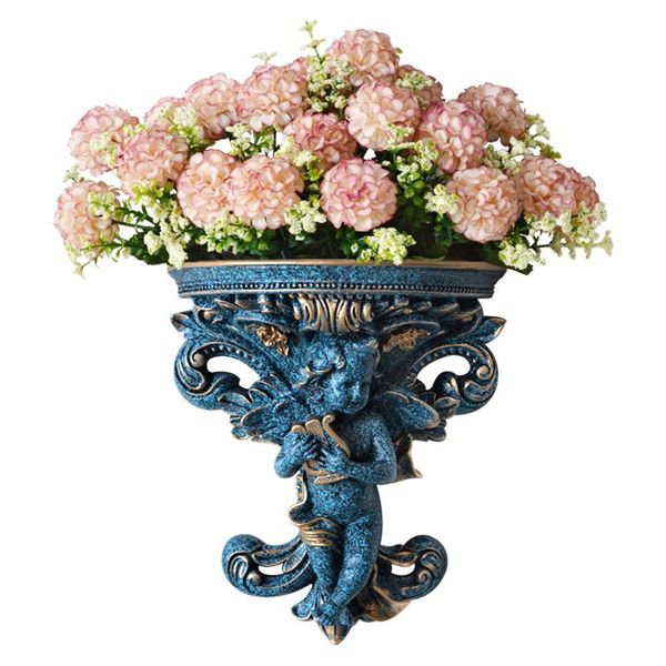 

vases european vintage angel resin violin or harp crafts decoration artificial flowerpot wall hanging vase home decor x2045