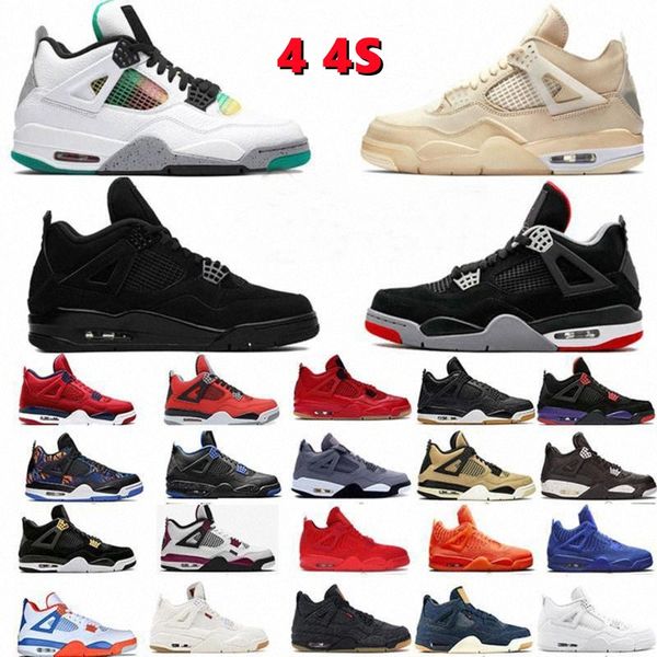

basketball shoes 4s jumpman 4 mens women university blue black cat cement fire red cactus jack motorsports sport sneaker trainer guava ice o