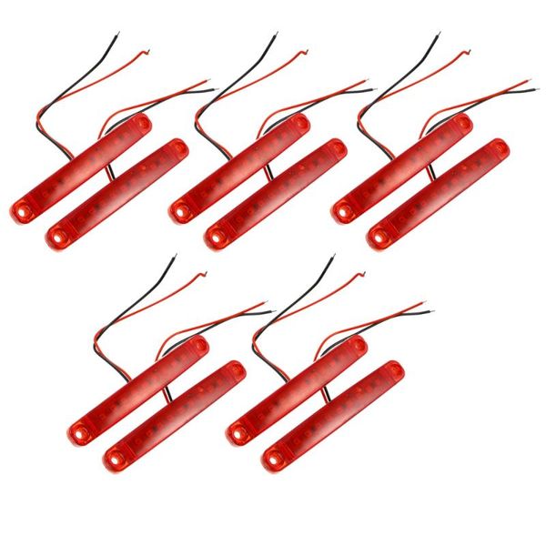 

10pcs led side light plastic brake turn signal durable rear emergency lights